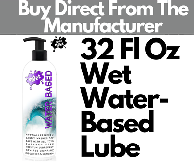#ad Wet Original Water Based Sex Lube 32 Oz Premium Personal Lubricant Long Lasting $35.99