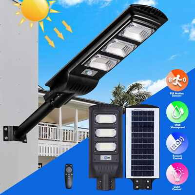 #ad Commercial Solar Street Light LED High Brightness Outdoor Dusk to Dawn Road Lamp $59.99