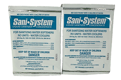 #ad Pro Products Sani System Reverse Osmosis System Sanitizer 2 Pack .025 oz Sealed $11.95