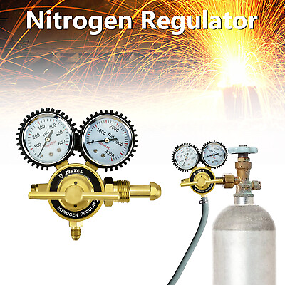 #ad Nitrogen Tank Regulator W 0 600 PSI Delivery Pressure Equipment Regulator Brass $32.98
