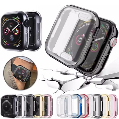 #ad #ad Screen Protector Cover TPU Case Apple Watch Series SE 6 5 4 3 38 40 42 44mm $3.58