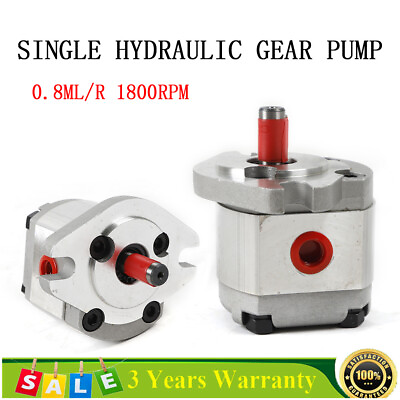 #ad High Pressure Mini Hydraulic Gear Pump SAE Flat Key 0.8ML R 4300RPM PT3 8#x27;#x27; $49.00