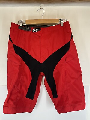 #ad #ad Troy Lee Men’s Moto Shorts Size 34 Red Black $49.99