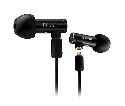 #ad FINAL E4000 In Ear Earphones Hi Res Earbuds IEM Headphones Black $139.00