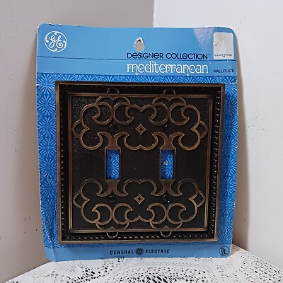 #ad Vintage GE Switch Outlet Wall Plate Cover Designer Collection Mediterranean New $27.95