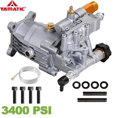 #ad YAMATIC Pressure Washer Pump 3 4 Shaft Horizontal Axial 3400 PSI 2.7 GPM $100.31
