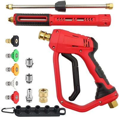#ad High Pressure 4000PSI Car Power Washer Stick Spray Wand Lance Nozzle Hose Kit $87.32