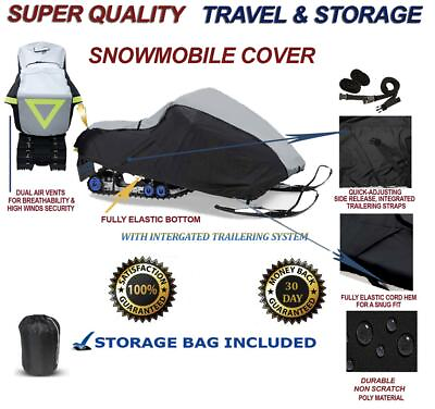 #ad 600 Denier Snowmobile Cover fits Arctic Cat Polaris Ski Doo Yamaha up to 125quot;L $93.92