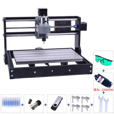#ad #ad CNC3018pro 2500mW Laser Engraving Machine Three axis Mini CNC Carving Machine $449.00