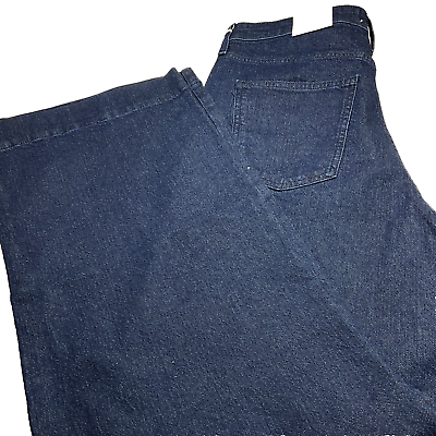 #ad Universal Treads Ladie#x27;s Dark Blue High Rise Wide Leg Jeans 14L NWT $17.89