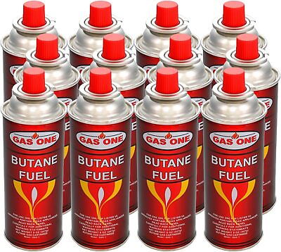#ad 12 Butane Fuel GasOne Canisters for Portable Camping Stoves $30.93