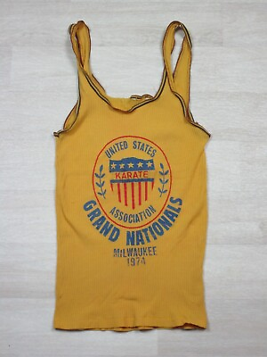 Vintage 1974 USA Karate Assoc. Grand Nationals Milwaukee Wisconsin Tank Top S #ad #ad $199.60