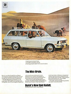 #ad 1968 Buick Vintage Print Ad Opel Kadett Deluxe Station Wagon The Mini Brute $11.99