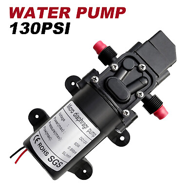 #ad 12V Water Pump 130PSI Self Priming Pump Diaphragm High Pressure Home Auto Switch $12.99
