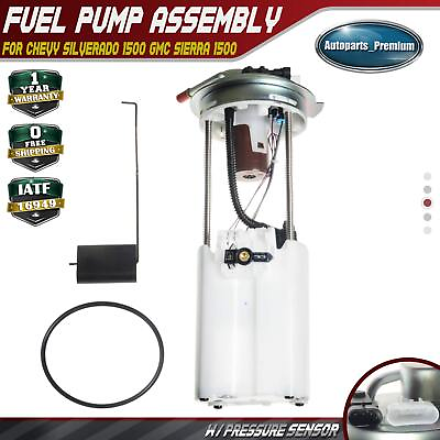 #ad #ad Fuel Pump w Pressure Sensor for Chevy Silverado 1500 2004 2007 E3684M 96#x27;#x27; Bed $53.99