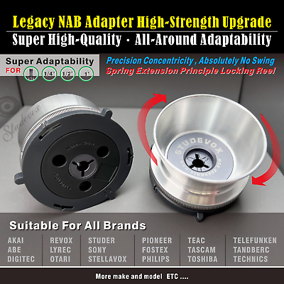 #ad 🍁 2 x NEW Silvery NAB Adapter Reel to Reel Tape Recorders STUDER REVOX AKAI C $89.03