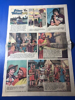 #ad 1 4 53 Prince Valiant In The Days of King Arthur full page Sunday Comic $11.00