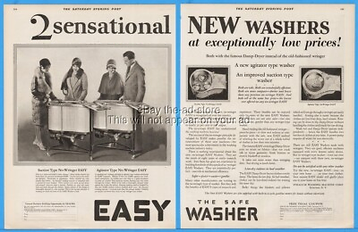 #ad 1929 Syracuse Washing Machine Corp New York Easy Washer No Ringer Laundry Ad $9.44