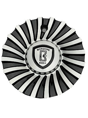 #ad #ad Borghini B24 Black And Machined Wheel Center Cap CSB24 2A $32.97