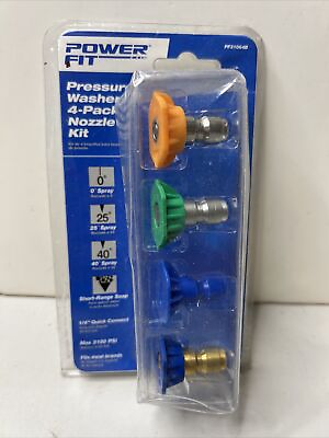 #ad #ad Powerfit 4 Pack Pressure Washer Nozzle Kit PRESSURE WASHING OPTIONS PF31064B $11.95