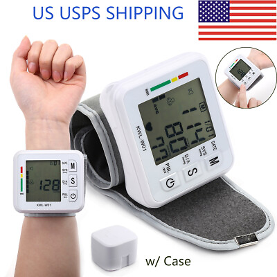 LCD Digital Wrist Blood Pressure Monitor BP Cuff Gauge Automatic Machine Tester $14.99