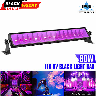 #ad 80W LED UV Black Light Bar Party Stage Lighting LED Wall Washer Lamp Waterproof $32.93