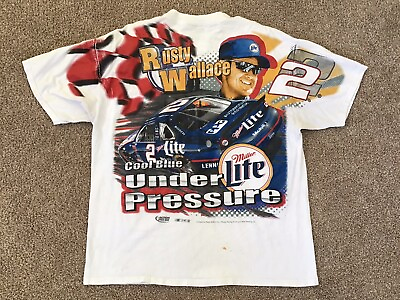 Chase Authentics Rusty Wallace Mens Tshirt Under Pressure Size XLarge Vintage #ad #ad $69.98