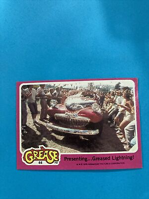 #ad 1978 GREASE TRADING CARD #44 Presenting... Greased Lightning $1.99