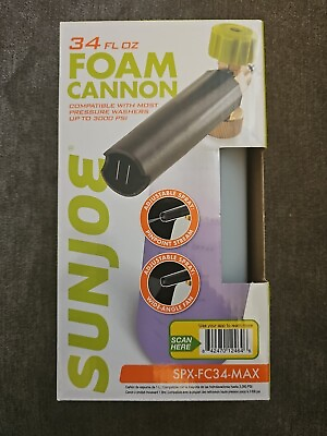 #ad Sun Joe 34 Oz Foam Cannon Pressure Washer Attachment Customized Spray Adaptable $25.99