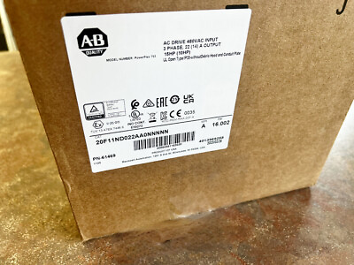 #ad AB 20F11ND022AA0NNNNN Powerflex 753 Factory Sealed New In Box AC Drive Surplus $3999.00