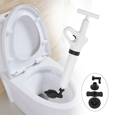 High Pressure Toilet Plunger Air Drain Blaster Sink Dredge Pipe Clog Plumbing #ad #ad $32.39