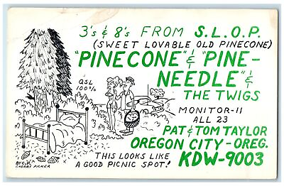 #ad c1905#x27;s QSL Ham Radio KDW 9003 Oregon City Oregon OR Radio Card Scene Postcard $29.95