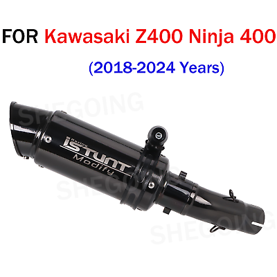#ad For Kawasaki Ninja 400 Z400 2017 2024 Motorcycle Exhaust Muffler Baffle Slip On $96.79