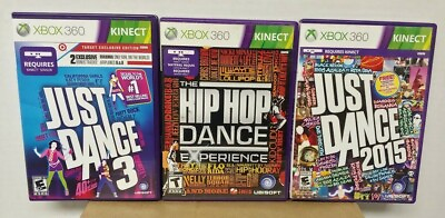 #ad Just Dance 3 2015 HIP HOP XBOX 360 Game Lot Working Tested Complete 1 2 players $24.99