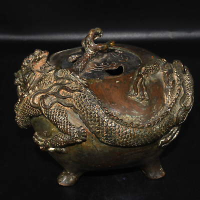 #ad Antique Vintage Old Chinese Mix Brass Incense Burner Dish in very Good Condition $3000.00