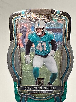 #ad 2022 Select Channing Tindall Green Black Club Level Prizm Rookie #239 Dolphins $2.00