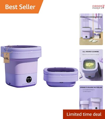 #ad Portable Mini Washer 11L Capacity Deep Cleaning for Small Clothes Purple $90.23