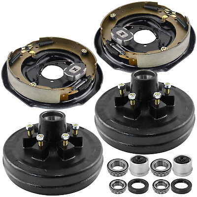 #ad Trailer Electric Brakes Hub Drum Kit 6 on 5.5quot;For 5200 6000 lbs Axle 6 x 1 2quot; 20 $267.40
