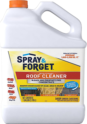 #ad New Spray amp; Forget 1 Gallon Concentrated Roof Cleaner Free Shipping $39.77