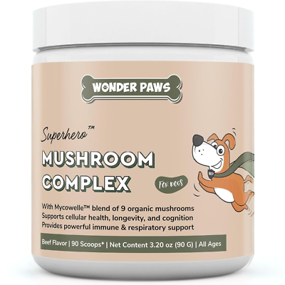 #ad Wonder Paws Immune Support Mushroom Powder for Dogs – 90 Scoops $18.95