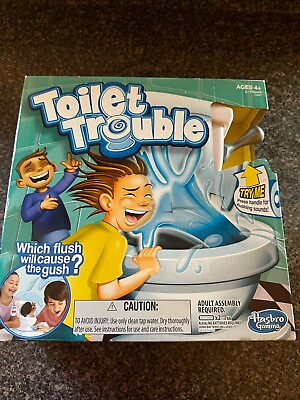 #ad Toilet Trouble Hasbro Board Game for Kids and Family Fun Game Night NIB $29.99