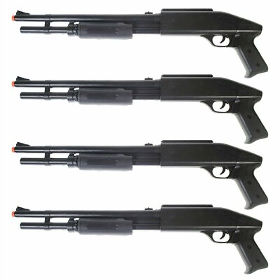 QTY 4: 250 FPS D.O.A. Spring Power PUMP Action Shotgun Airsoft Gun Rifle BBs $29.95