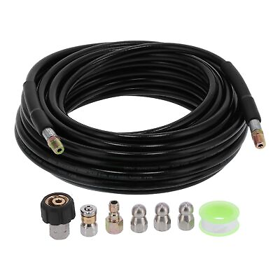#ad Pressure Washer Sewer Jetter Kit 5800 PSI Drain Cleaning Hose 100ft Hose 1 4 NPT $102.25