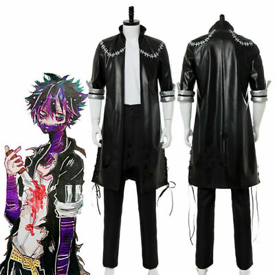#ad Boku No My Hero Academia Dabi Black Leather Jacket Full Outfit Cosplay Costume $82.45