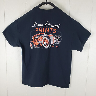 #ad Dunn Edwards Paint Shirt Mens Extra Large Black Graphic Crew Neck Short Sleeve $19.10