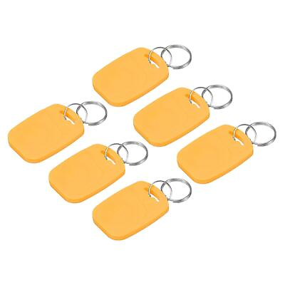 #ad 6Pcs IC Card M1 Key Fobs RFID Proximity 13.56MHz Read Only Smart Tag Yellow AU $15.38
