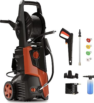 #ad Electric Pressure Washer1700 PSI Max 1.4 GPM Power Washer w 25FT Hose 4 Nozzle $105.00