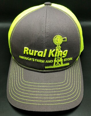 #ad #ad RURAL KING Farm amp; Home Store hat gray green adjustable cap $19.93