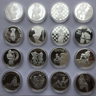 #ad 8x Heads I get Tail Tails I get Head Silver Challenge Coins Lucky Gifts $21.84