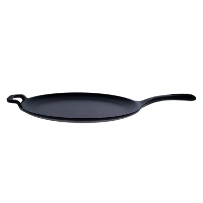 #ad Black Cast Iron Comal Skillet with Long Handle and Helper Handle12quot; Seasoned $32.99